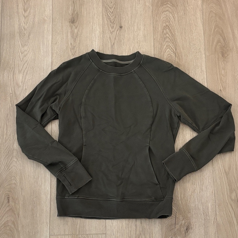 lululemon athletica Dark Green Crew Neck Sweater